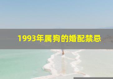 1993年属狗的婚配禁忌