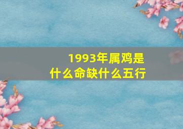 1993年属鸡是什么命缺什么五行