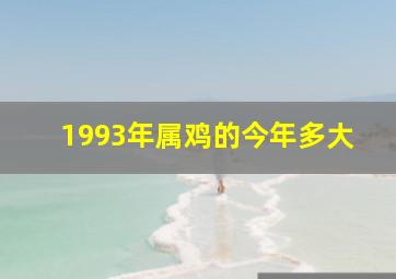 1993年属鸡的今年多大