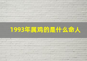 1993年属鸡的是什么命人