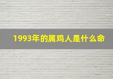 1993年的属鸡人是什么命