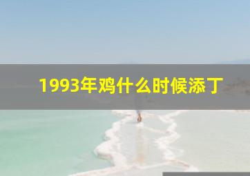 1993年鸡什么时候添丁