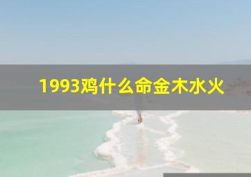 1993鸡什么命金木水火