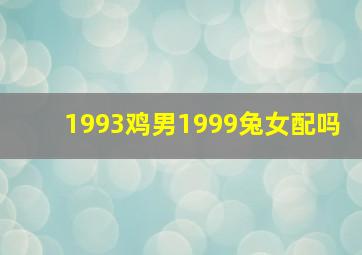 1993鸡男1999兔女配吗