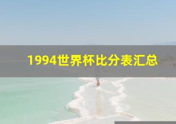 1994世界杯比分表汇总