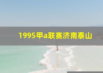 1995甲a联赛济南泰山