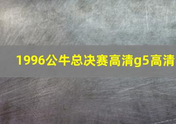 1996公牛总决赛高清g5高清