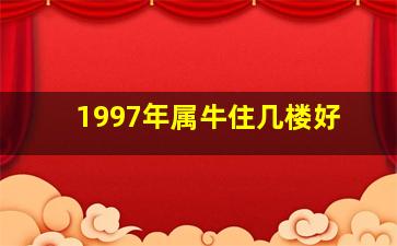 1997年属牛住几楼好