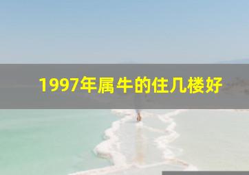 1997年属牛的住几楼好