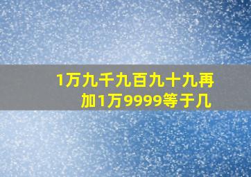 1万九千九百九十九再加1万9999等于几