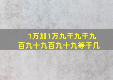 1万加1万九千九千九百九十九百九十九等于几