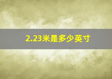 2.23米是多少英寸