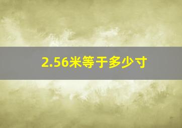 2.56米等于多少寸