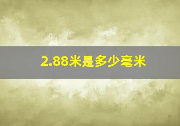 2.88米是多少毫米