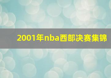 2001年nba西部决赛集锦