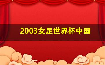 2003女足世界杯中国