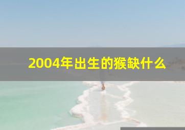 2004年出生的猴缺什么