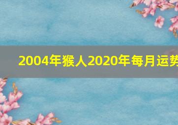 2004年猴人2020年每月运势