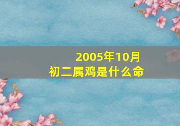 2005年10月初二属鸡是什么命