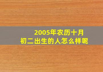 2005年农历十月初二出生的人怎么样呢