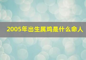 2005年出生属鸡是什么命人