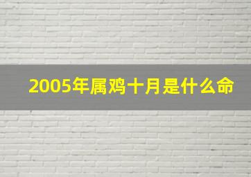 2005年属鸡十月是什么命