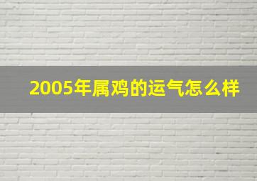 2005年属鸡的运气怎么样