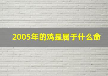 2005年的鸡是属于什么命