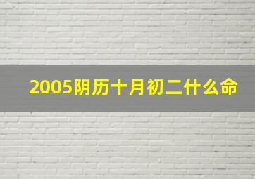 2005阴历十月初二什么命