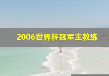 2006世界杯冠军主教练