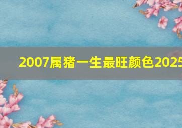 2007属猪一生最旺颜色2025