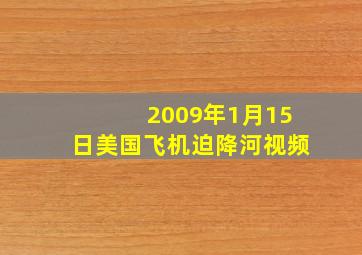 2009年1月15日美国飞机迫降河视频