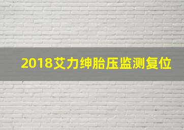 2018艾力绅胎压监测复位