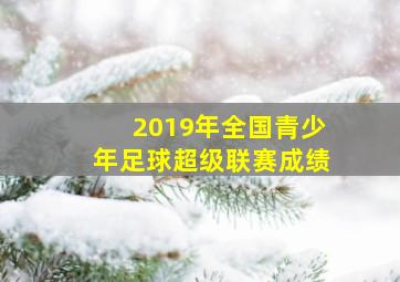 2019年全国青少年足球超级联赛成绩