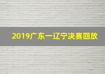 2019广东一辽宁决赛回放