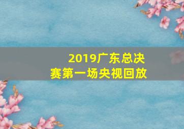 2019广东总决赛第一场央视回放