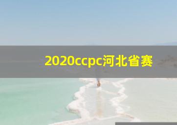 2020ccpc河北省赛