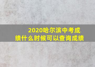 2020哈尔滨中考成绩什么时候可以查询成绩