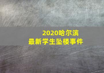 2020哈尔滨最新学生坠楼事件