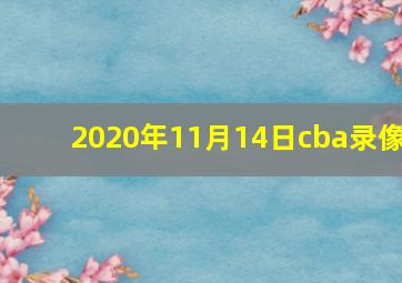 2020年11月14日cba录像