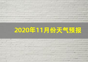 2020年11月份天气预报