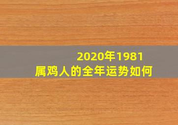 2020年1981属鸡人的全年运势如何