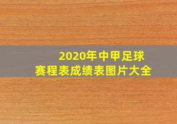 2020年中甲足球赛程表成绩表图片大全