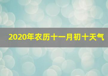 2020年农历十一月初十天气