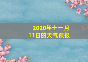 2020年十一月11日的天气预报