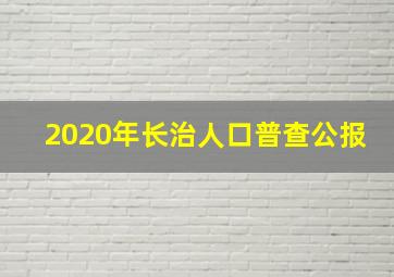 2020年长治人口普查公报