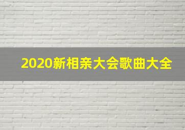 2020新相亲大会歌曲大全