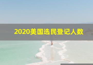 2020美国选民登记人数