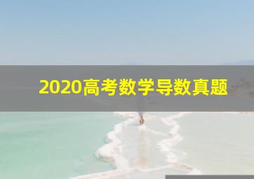 2020高考数学导数真题