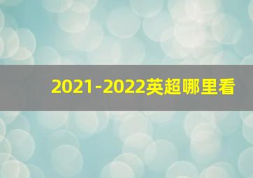 2021-2022英超哪里看